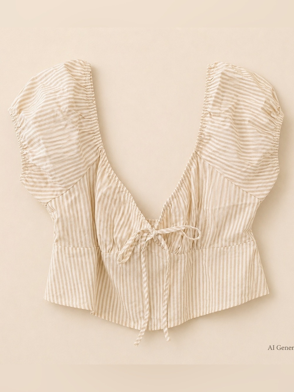 NWT BAILEY ROSE STRIPED CROPPED PEASANT TOP SIZE LARGE